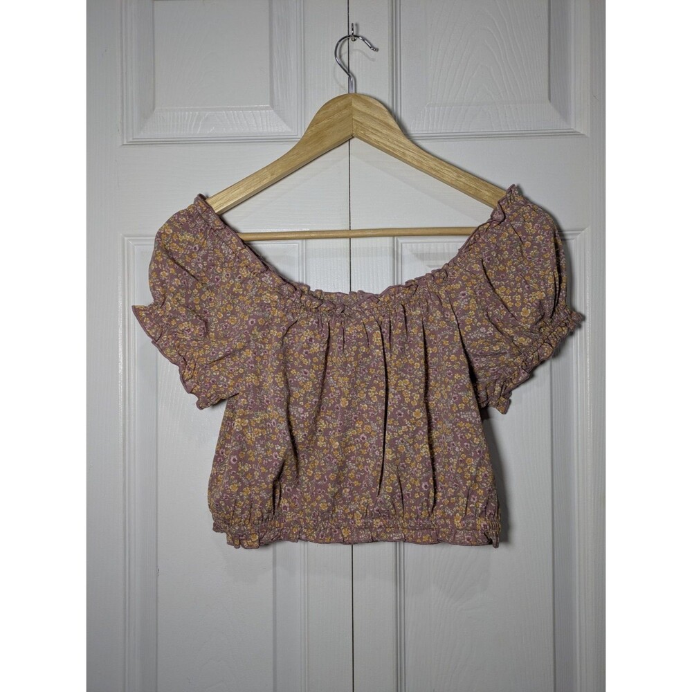 NWT Women's Knox Rose Floral Boho Crop Top  - Size Medium
